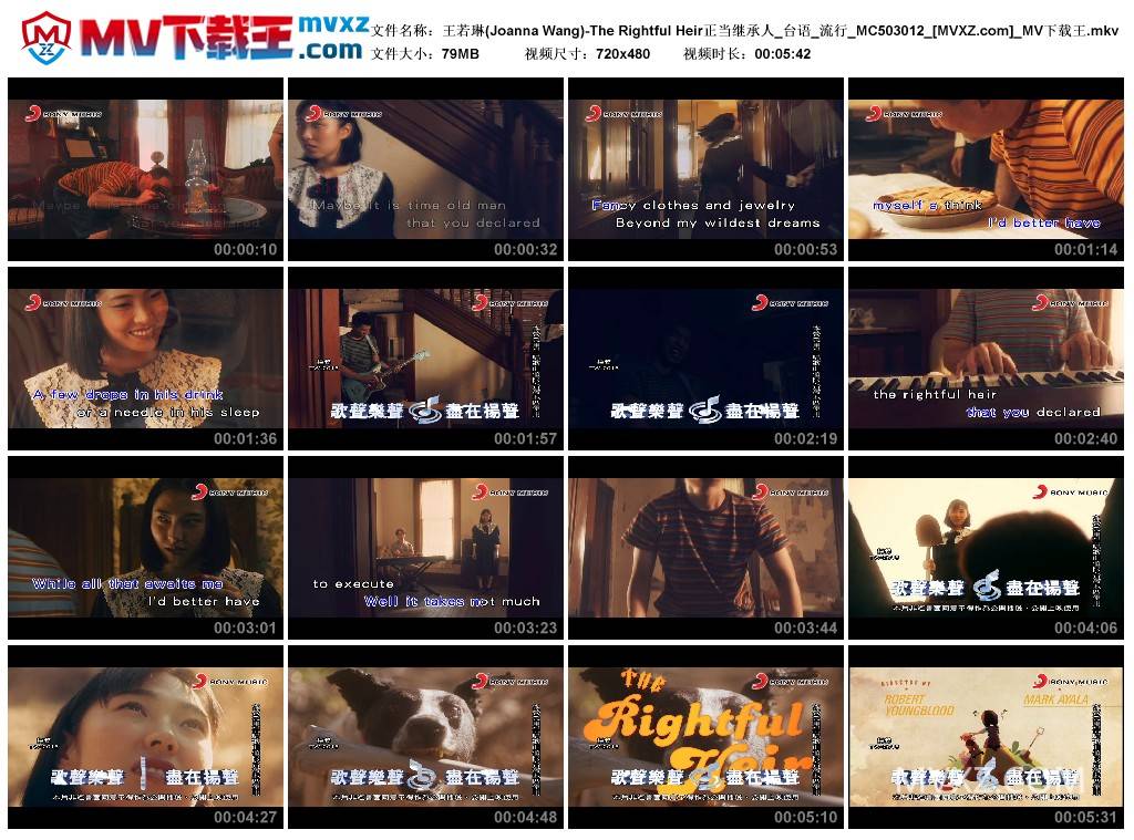 王若琳(Joanna Wang)-The Rightful Heir正当继承人_台语_流行_MC503012